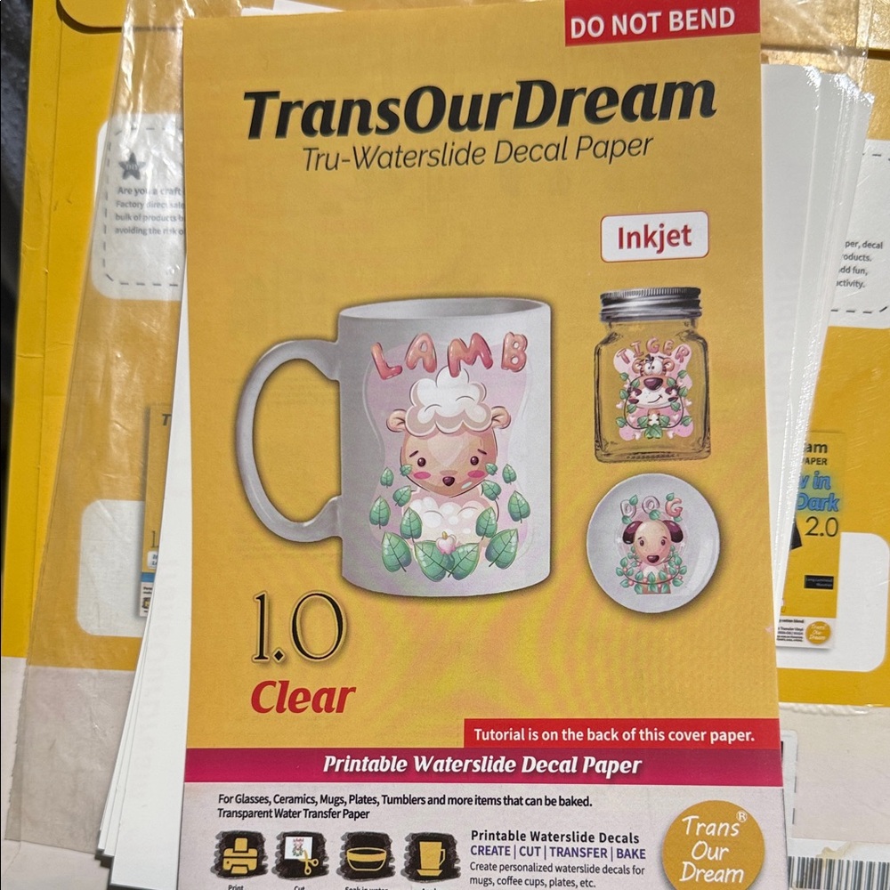 TransOurDream Tru-Waterslide Decal Paper - Clear